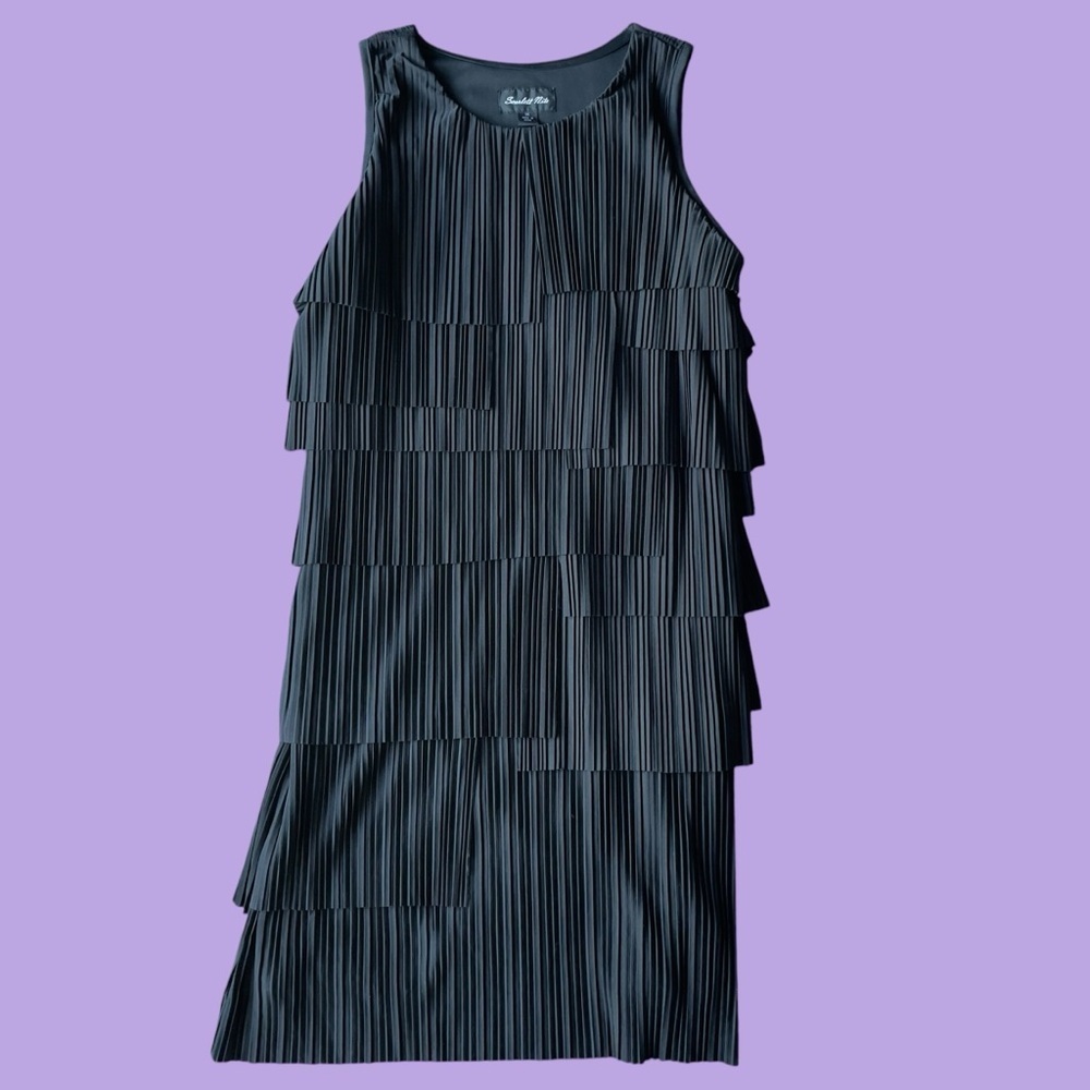 Scarlett Nite tired flapper style black dress size 14